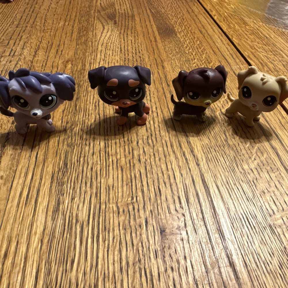 Littlest Pet Shop LPS Dog Figures Lot of 4 Littlest Pet Shop Ages 4-7 Years